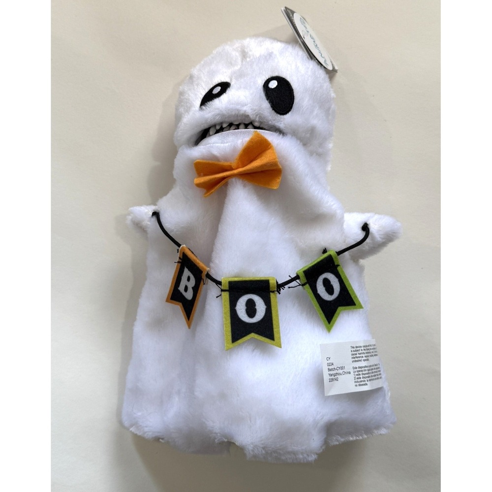 Rare Gemmy Halloween Animated Ghost Laughing Light Up Pop Out Teeth Plush